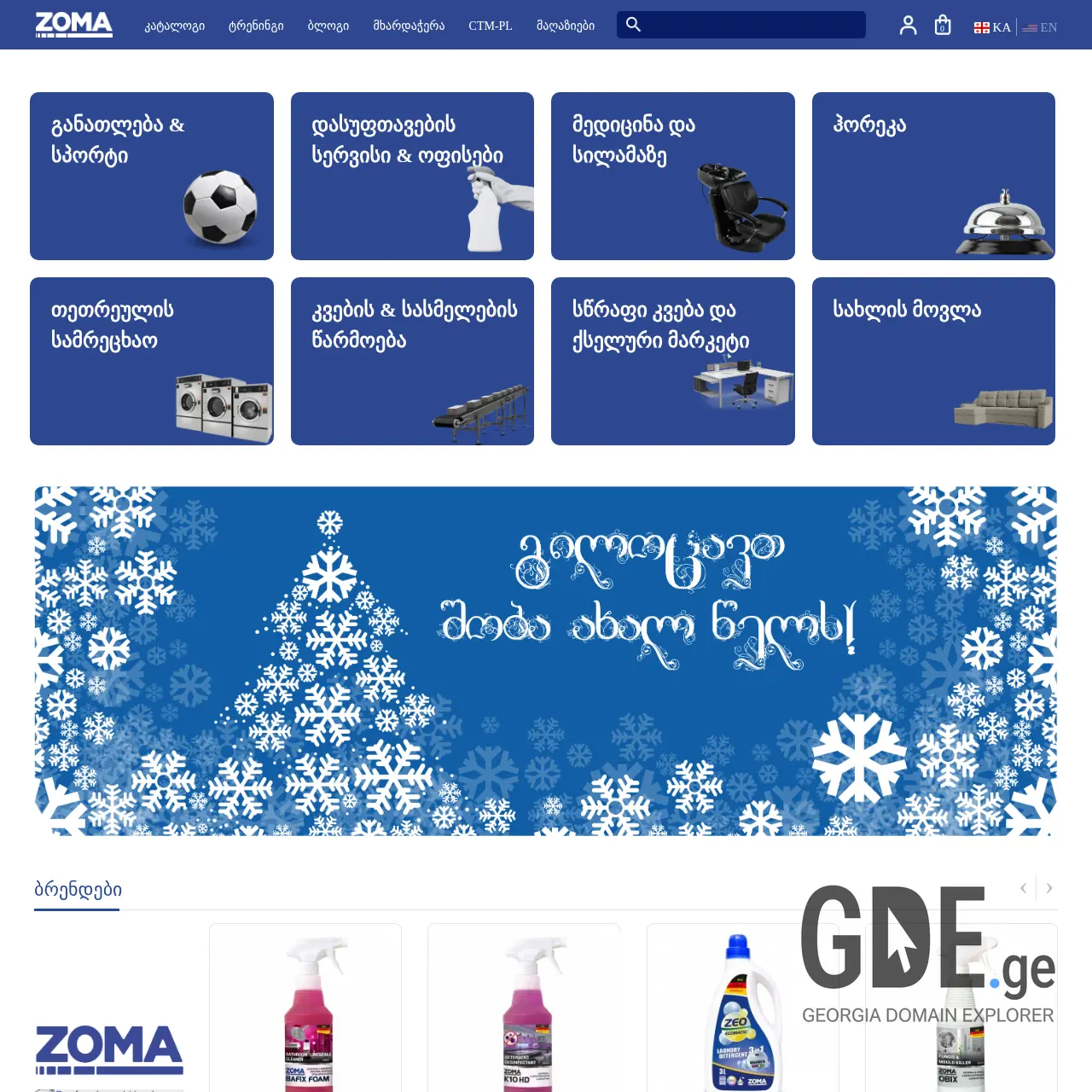 Screenshot of the site cleantech.ge at 2025-12-19