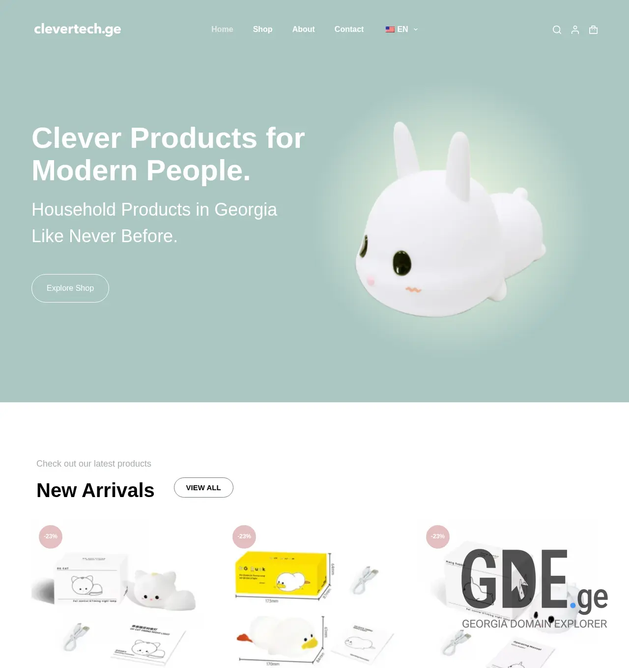 Screenshot of the site clevertech.ge at 2025-11-30