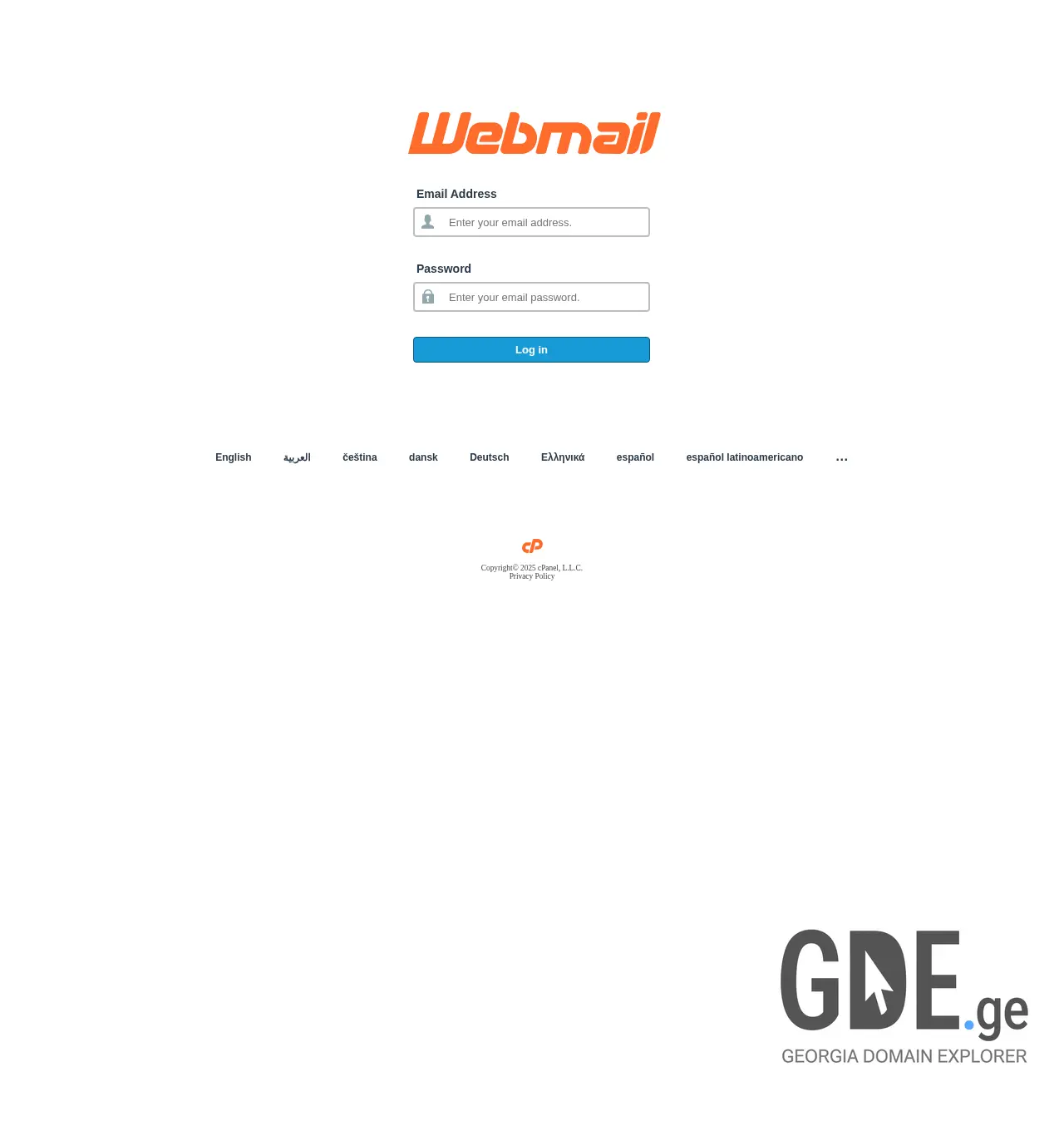 Screenshot of the site clientmail.ge at 2025-11-30