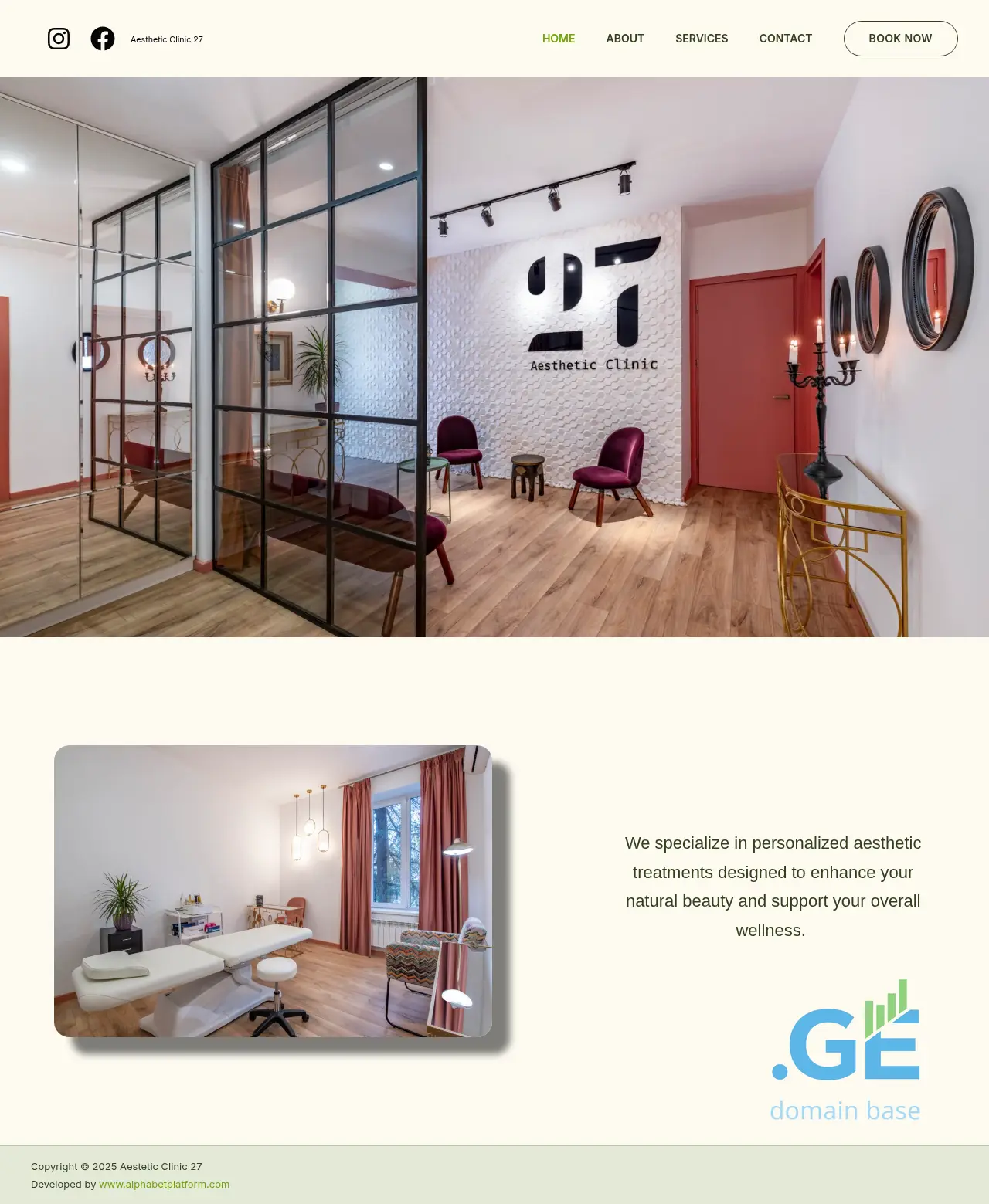 Screenshot of the site clinic27.ge at 2025-10-05