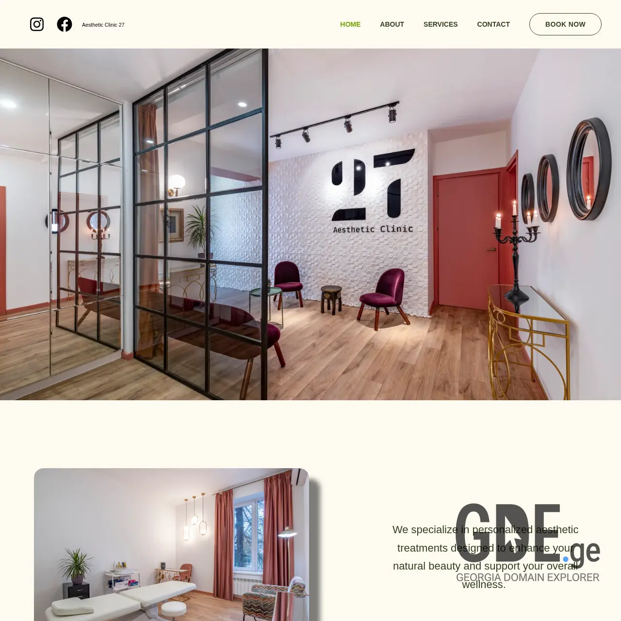 Screenshot of the site clinic27.ge at 2025-12-07