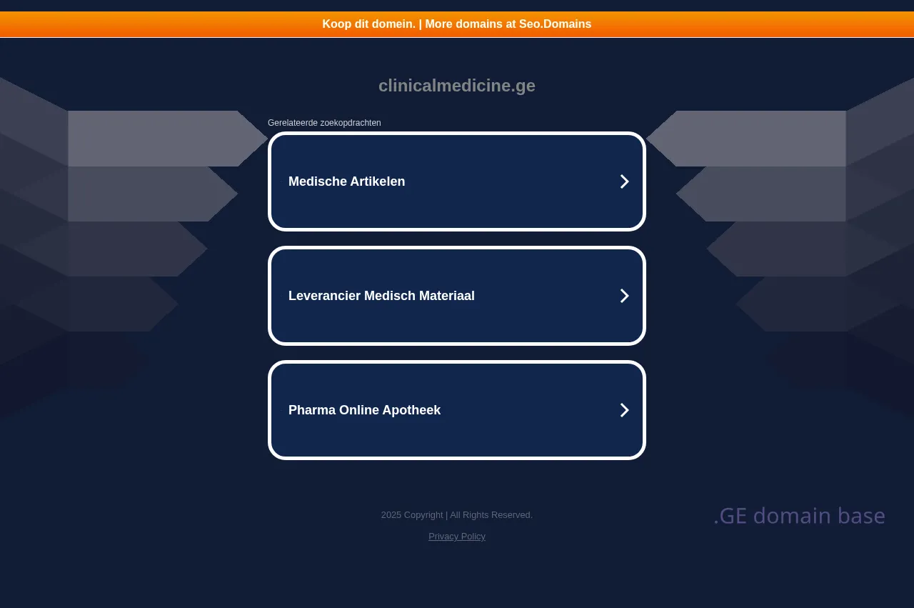 Screenshot of the site clinicalmedicine.ge