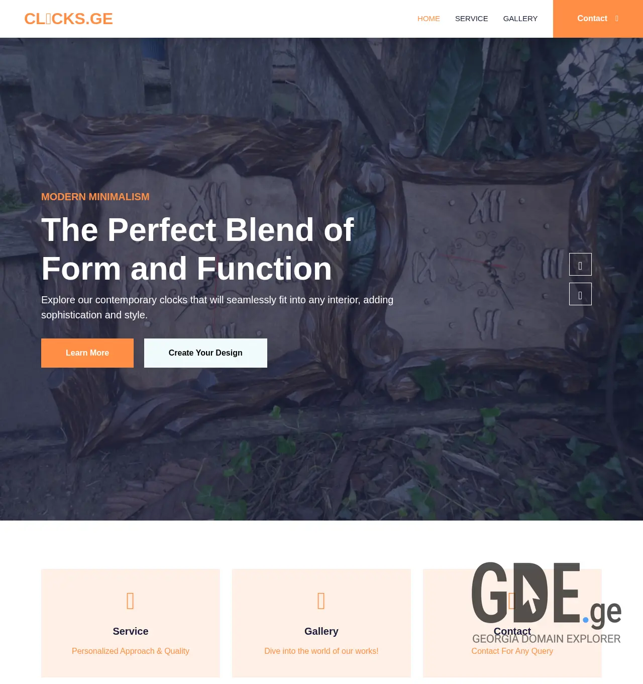 Screenshot of the site clocks.ge at 2025-11-30