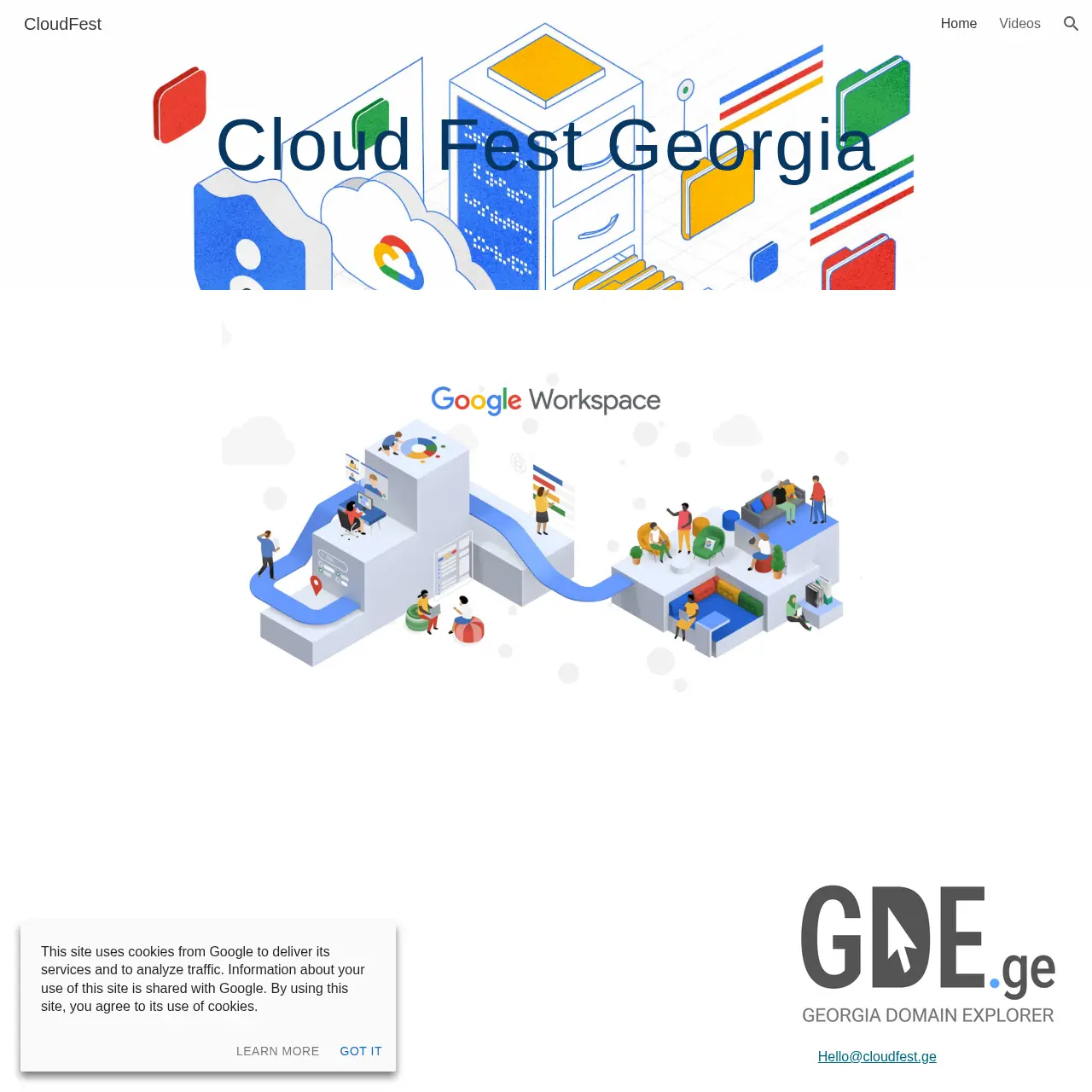 Screenshot of the site cloudfest.ge at 2025-12-07