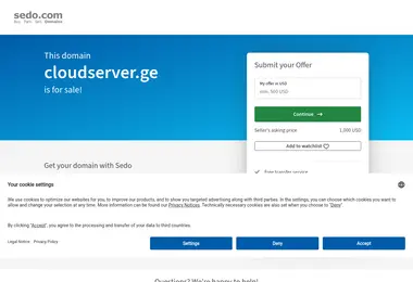 Screenshot of cloudserver.ge
