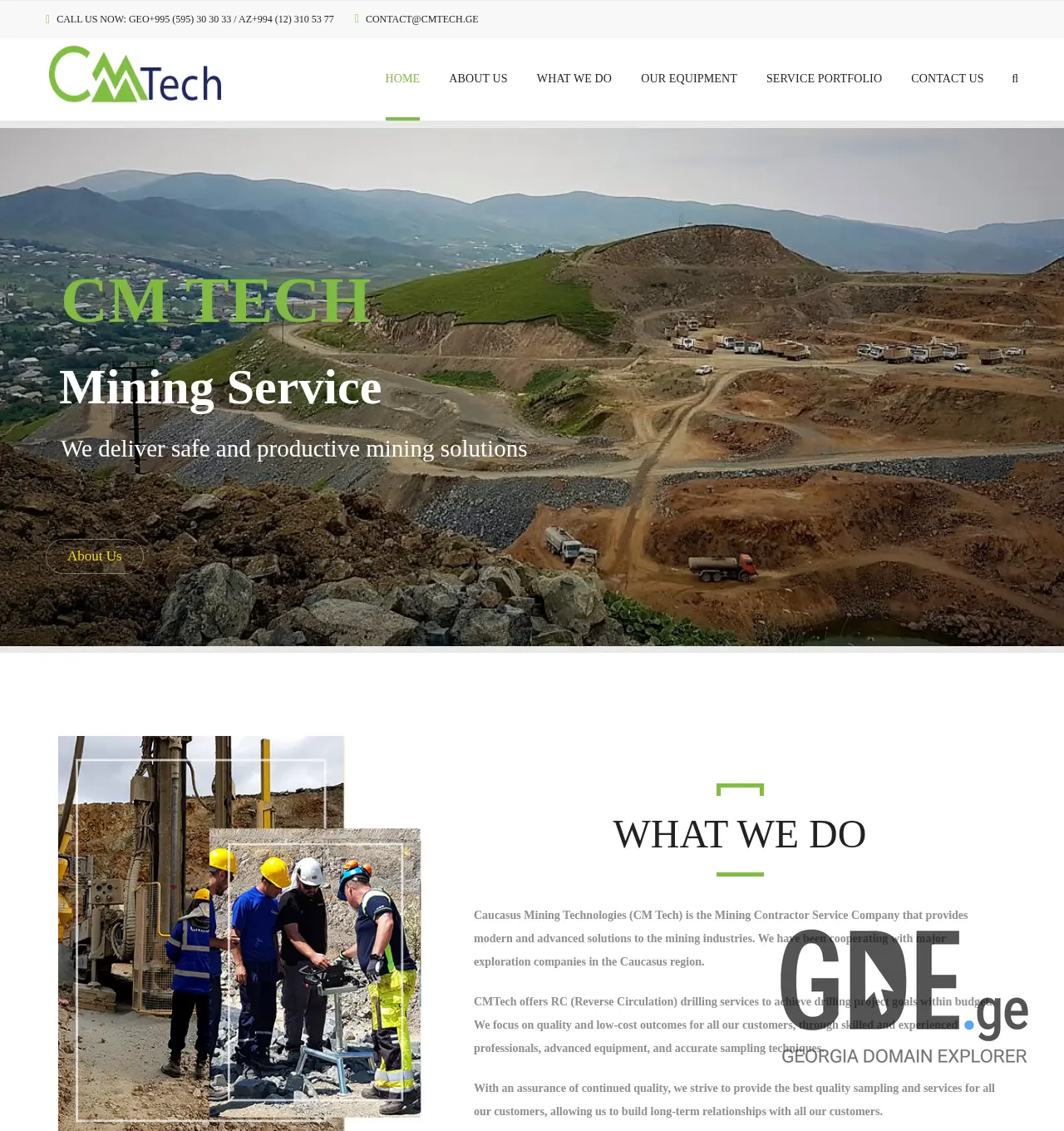 Screenshot of the site cmtech.ge at 2025-11-30
