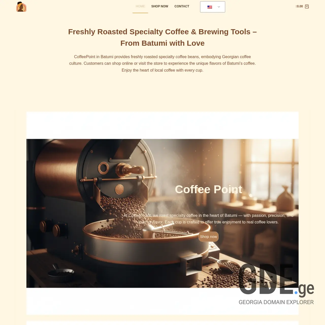 Screenshot of the site coffeepoint.ge at 2025-12-07