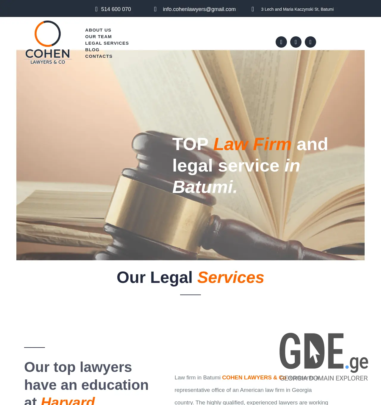 Screenshot of the site cohen.ge at 2025-11-30