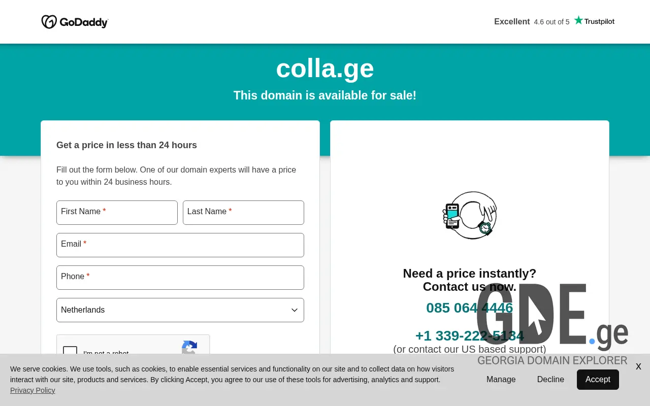 Screenshot of the site colla.ge at 2025-11-27