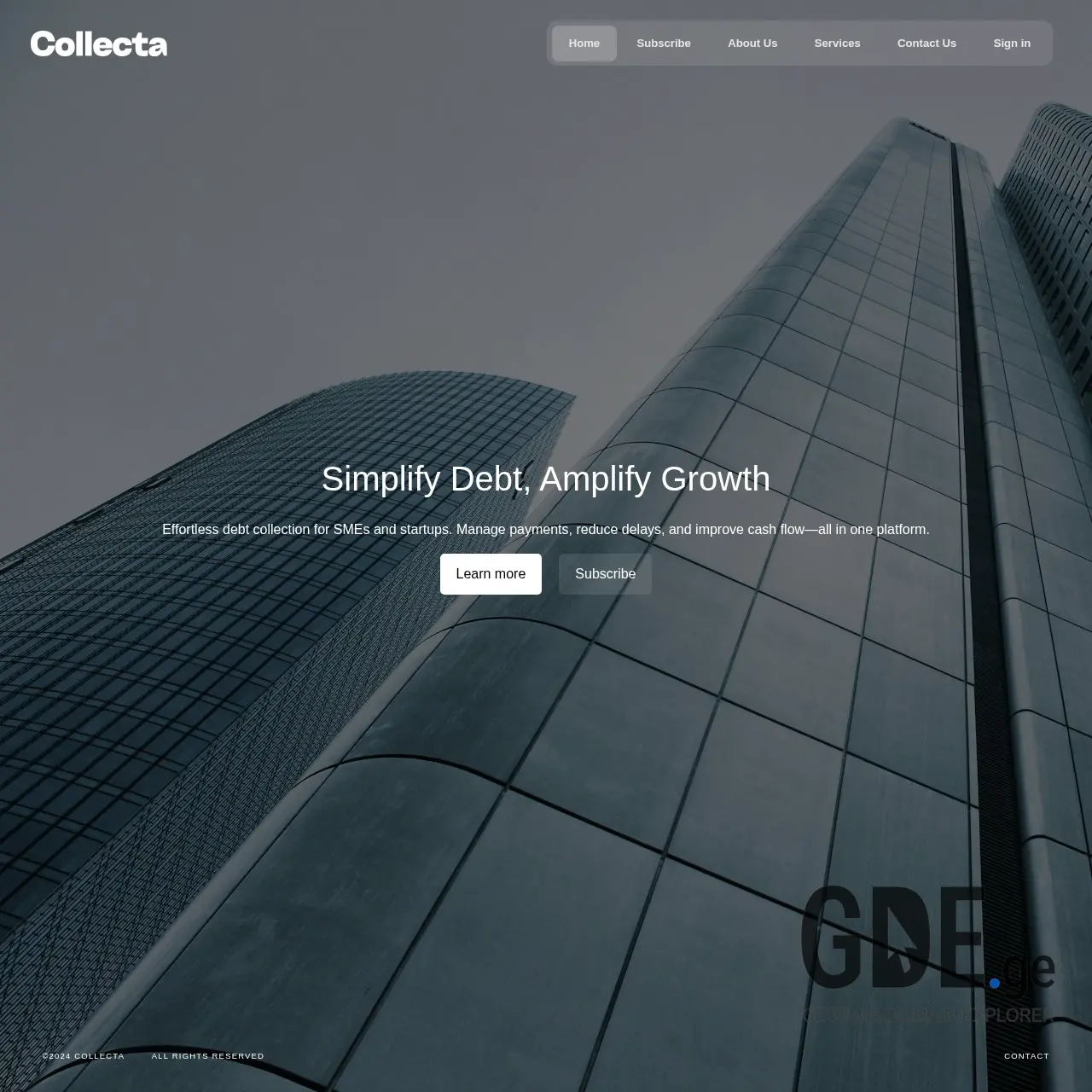 Screenshot of the site collecta.ge at 2025-12-07