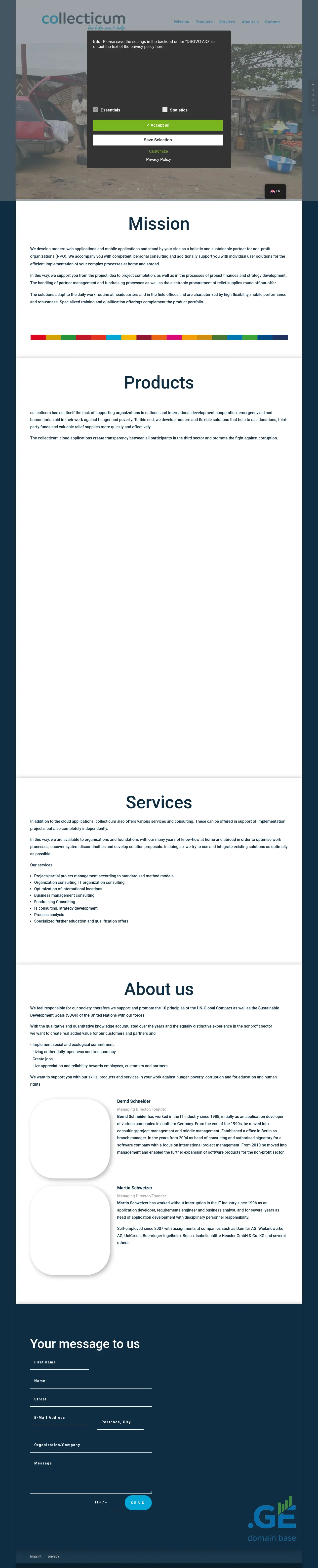 Screenshot of the site collecticum.ge at 2025-10-05