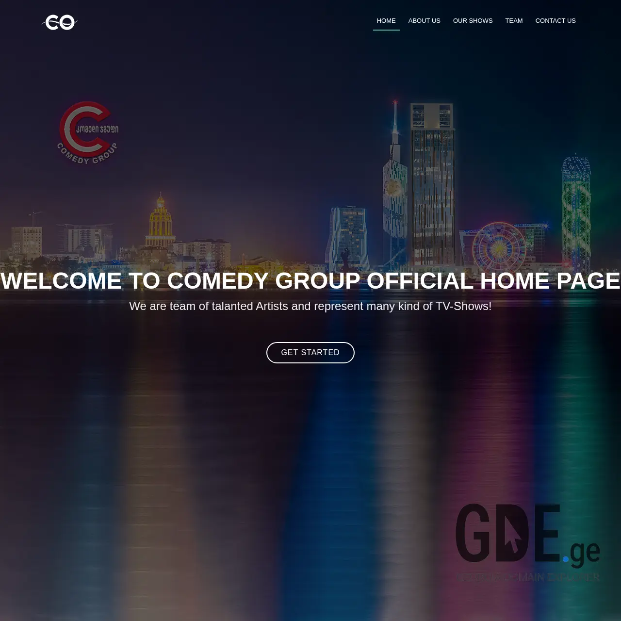 Screenshot of the site comedygroup.ge at 2025-12-19