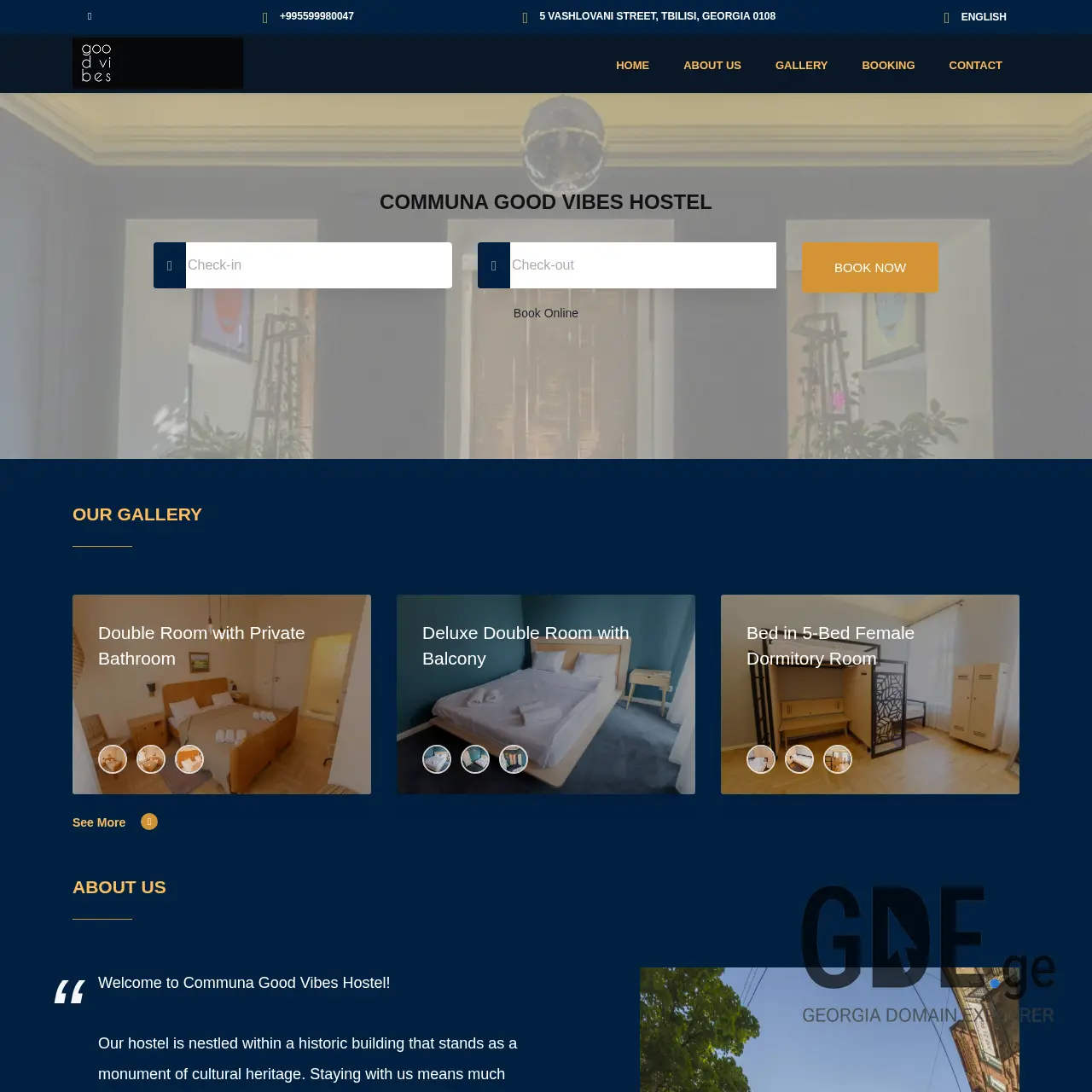 Screenshot of the site communagoodvibes.ge at 2025-12-07