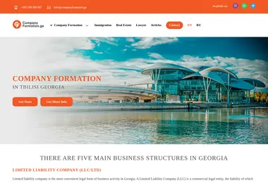 companyformation.ge-ის ეკრანის სურათი