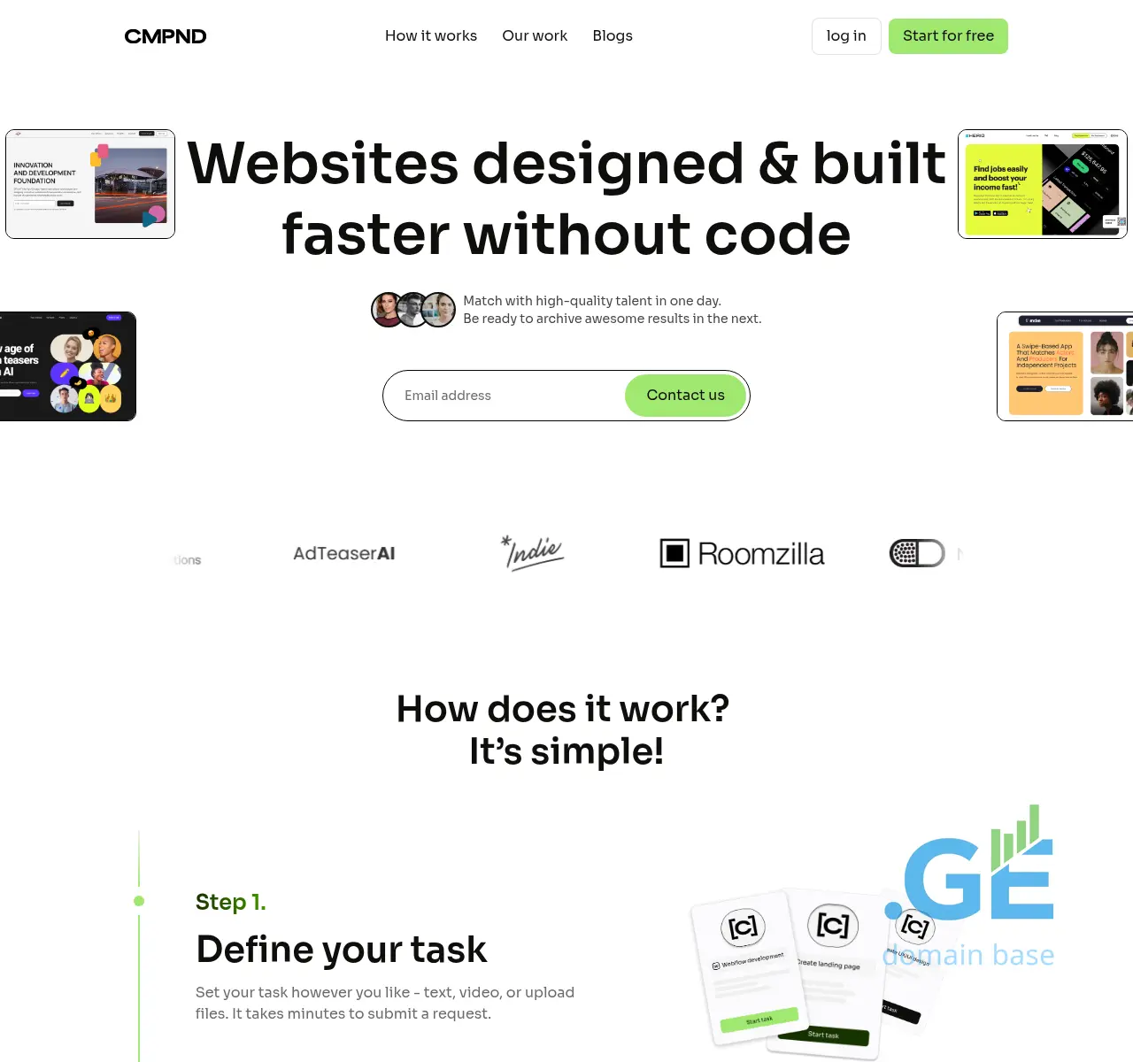 Screenshot of the site compound.ge at 2025-11-02