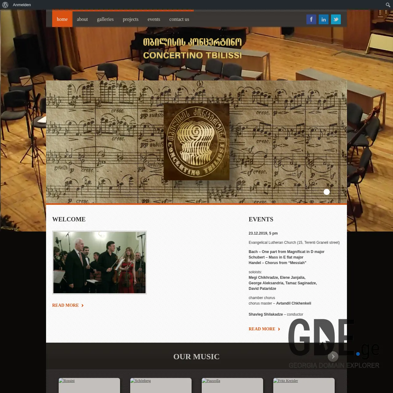 Screenshot of the site concertino.ge at 2025-12-19