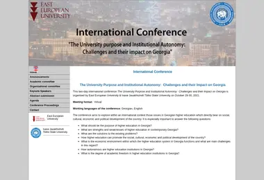 conference.edu.ge-ის ეკრანის სურათი
