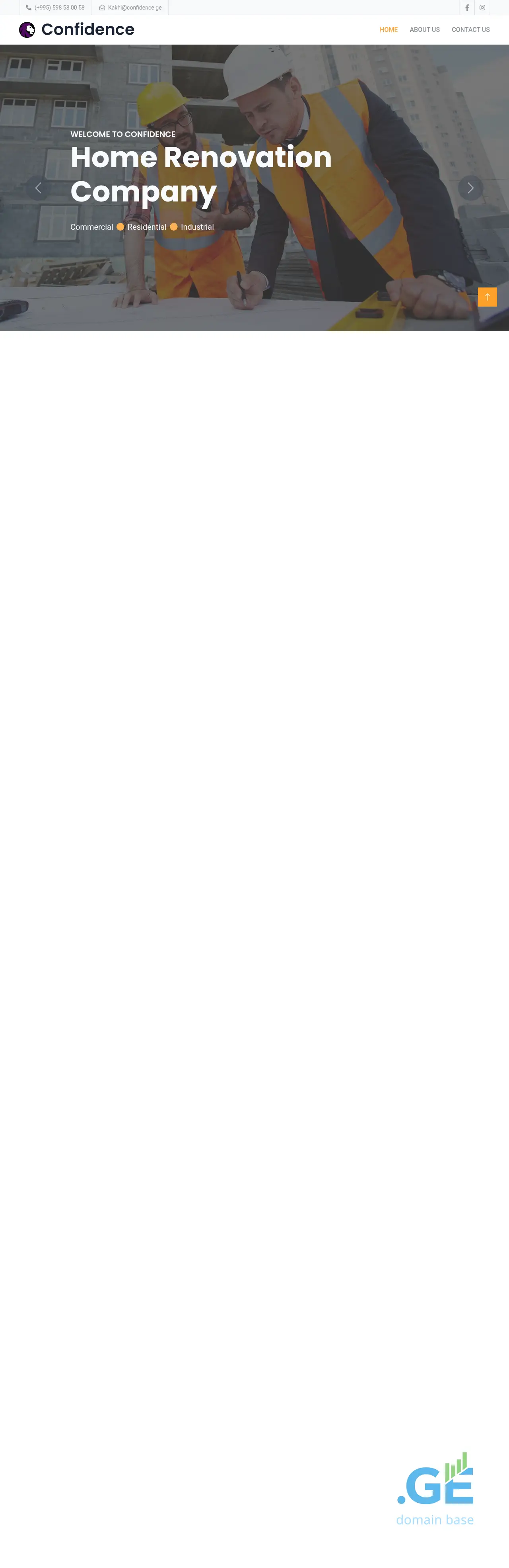 Screenshot of the site confidence.ge at 2025-10-05