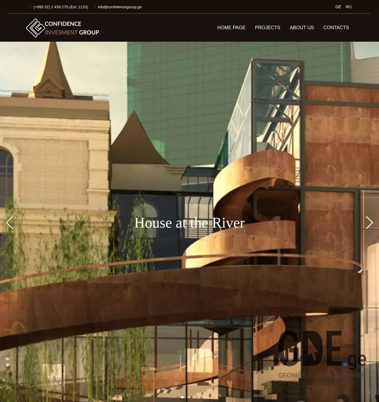 Screenshot of the site confidencegroup.ge at 2025-11-30