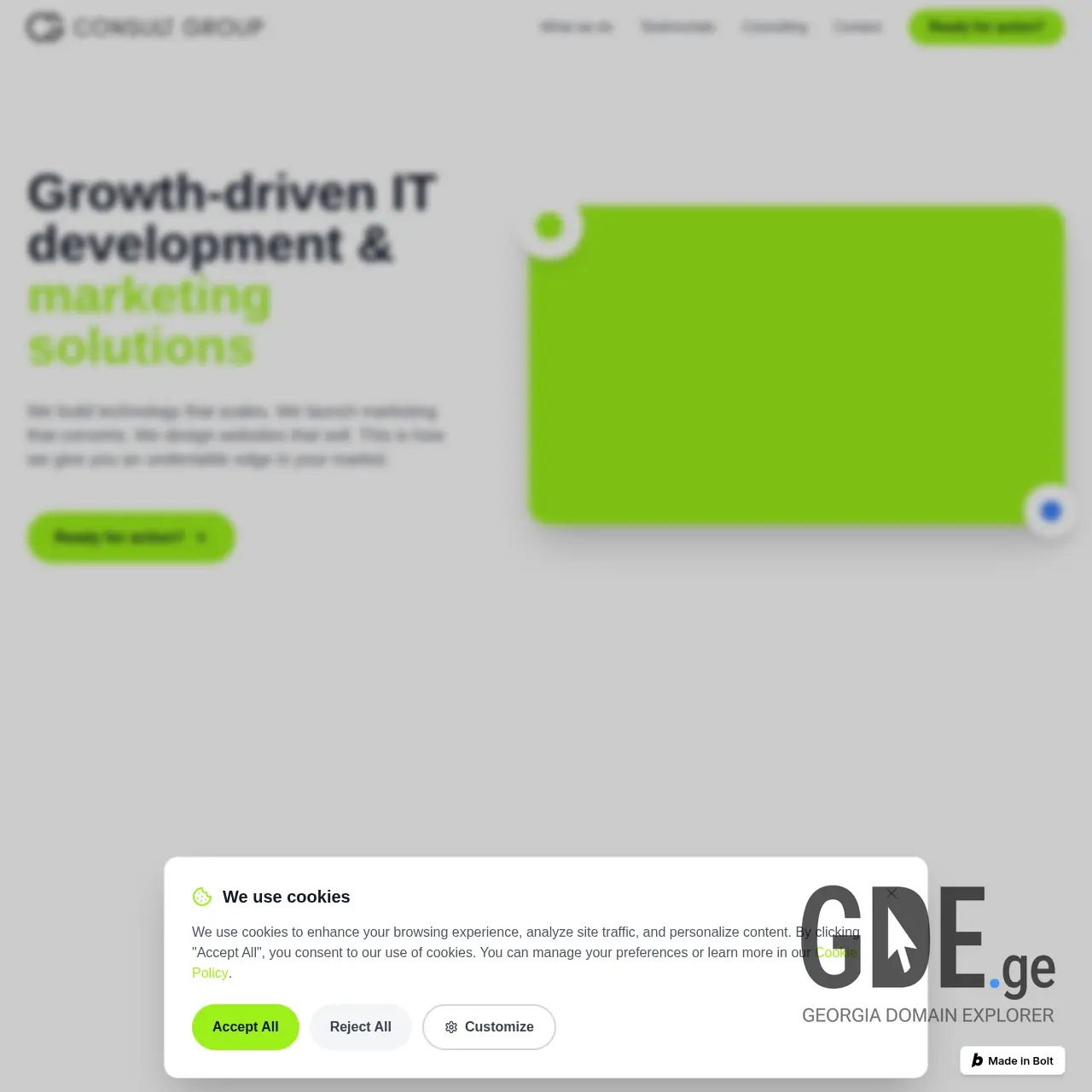 Screenshot of the site consgrp.ge at 2025-12-15