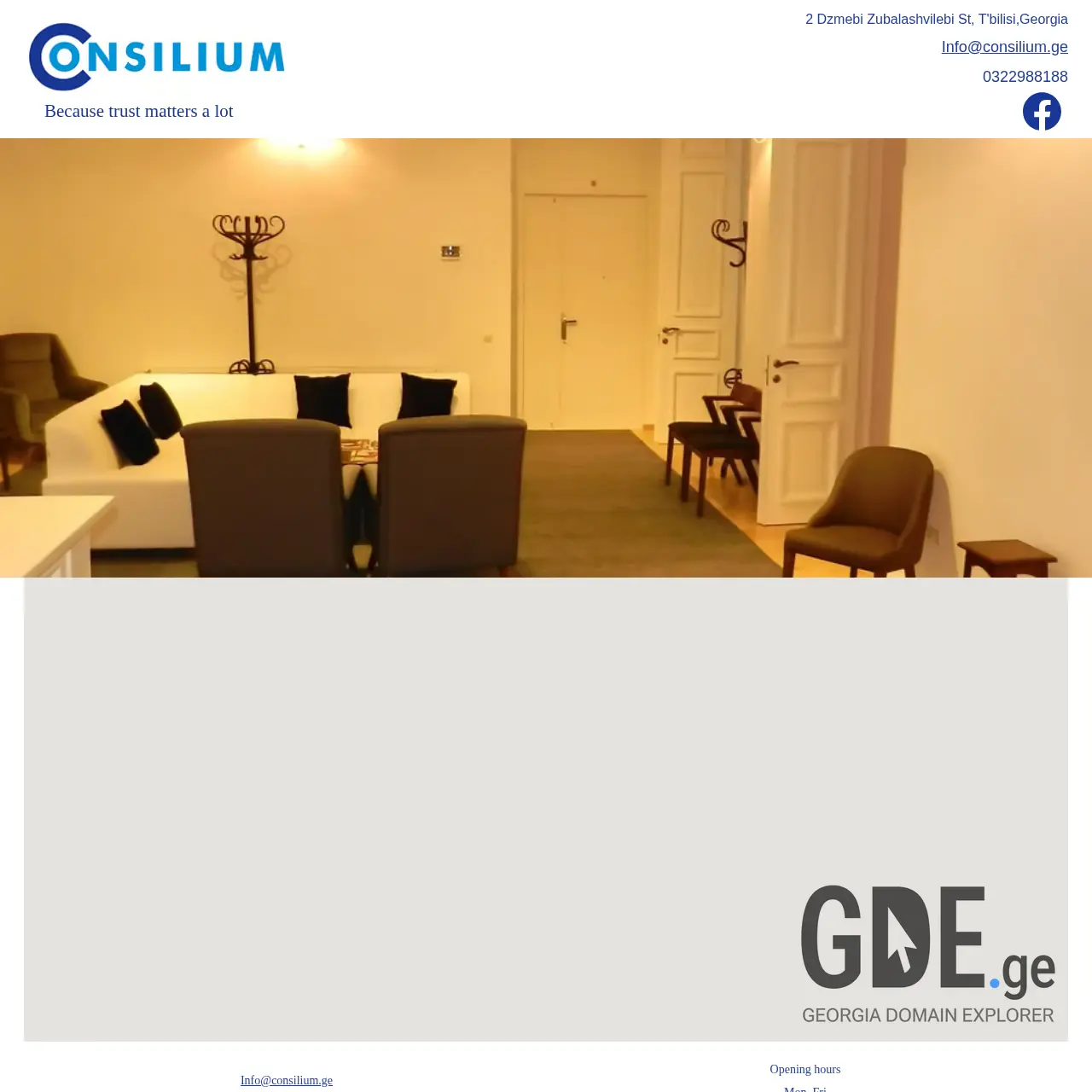 Screenshot of the site consilium.ge at 2025-12-18