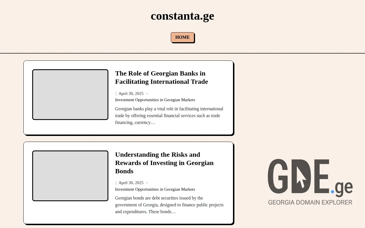 Screenshot of the site constanta.ge at 2025-11-27