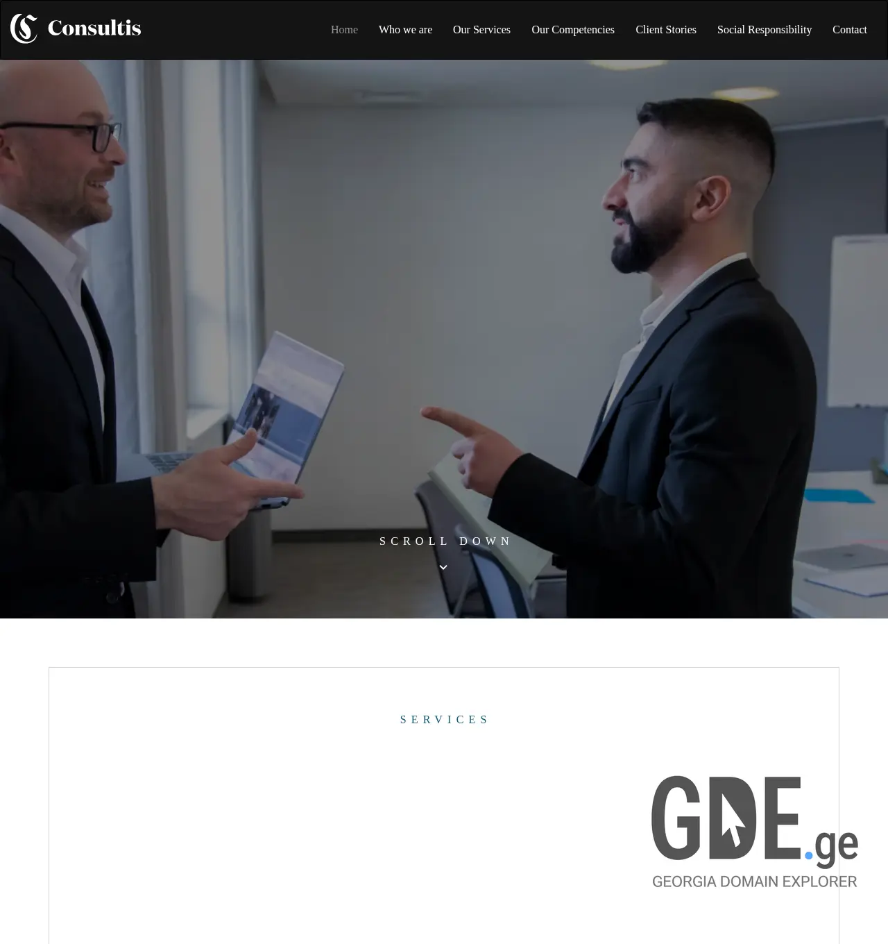 Screenshot of the site consultis.ge at 2025-11-30