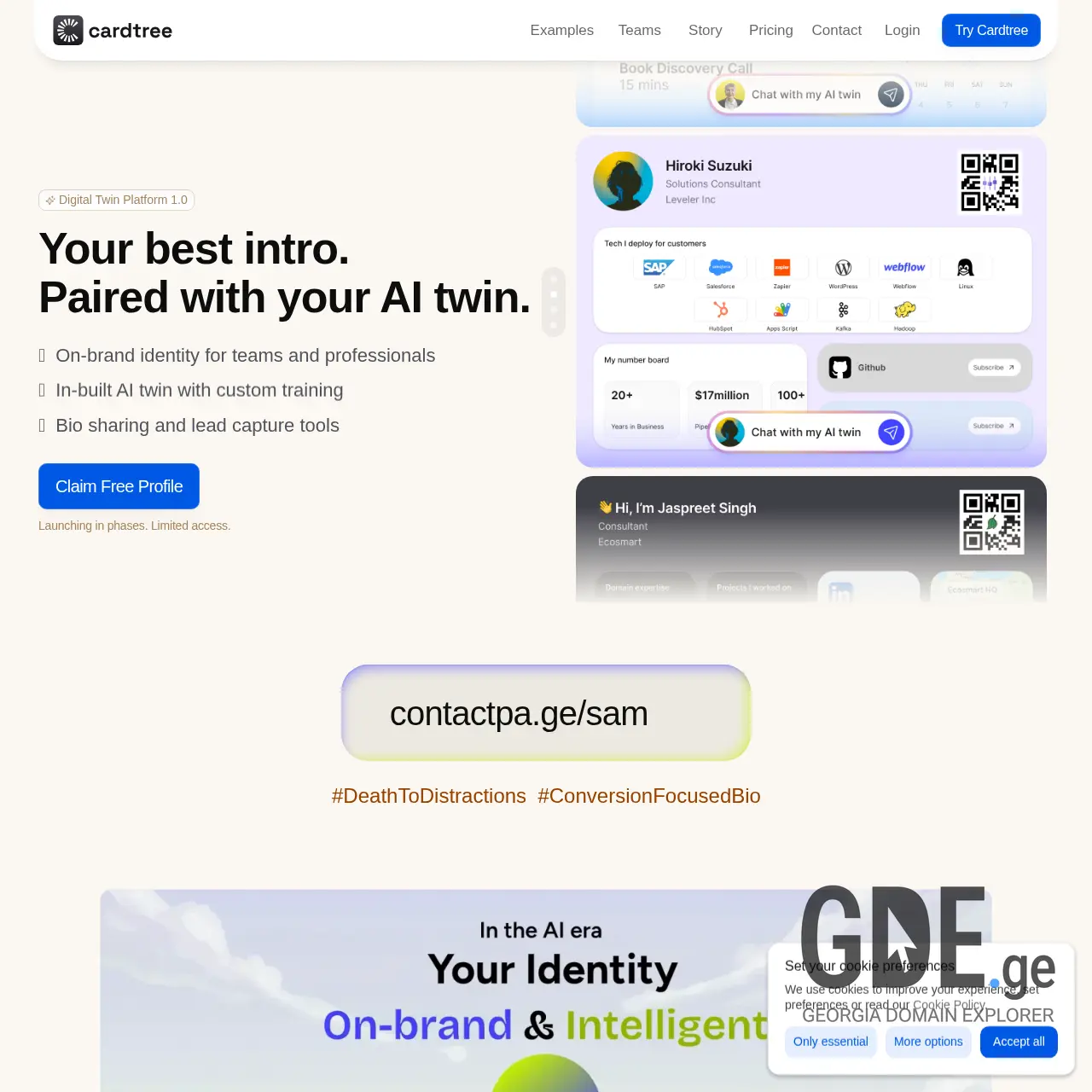 Screenshot of the site contactpa.ge at 2025-12-07