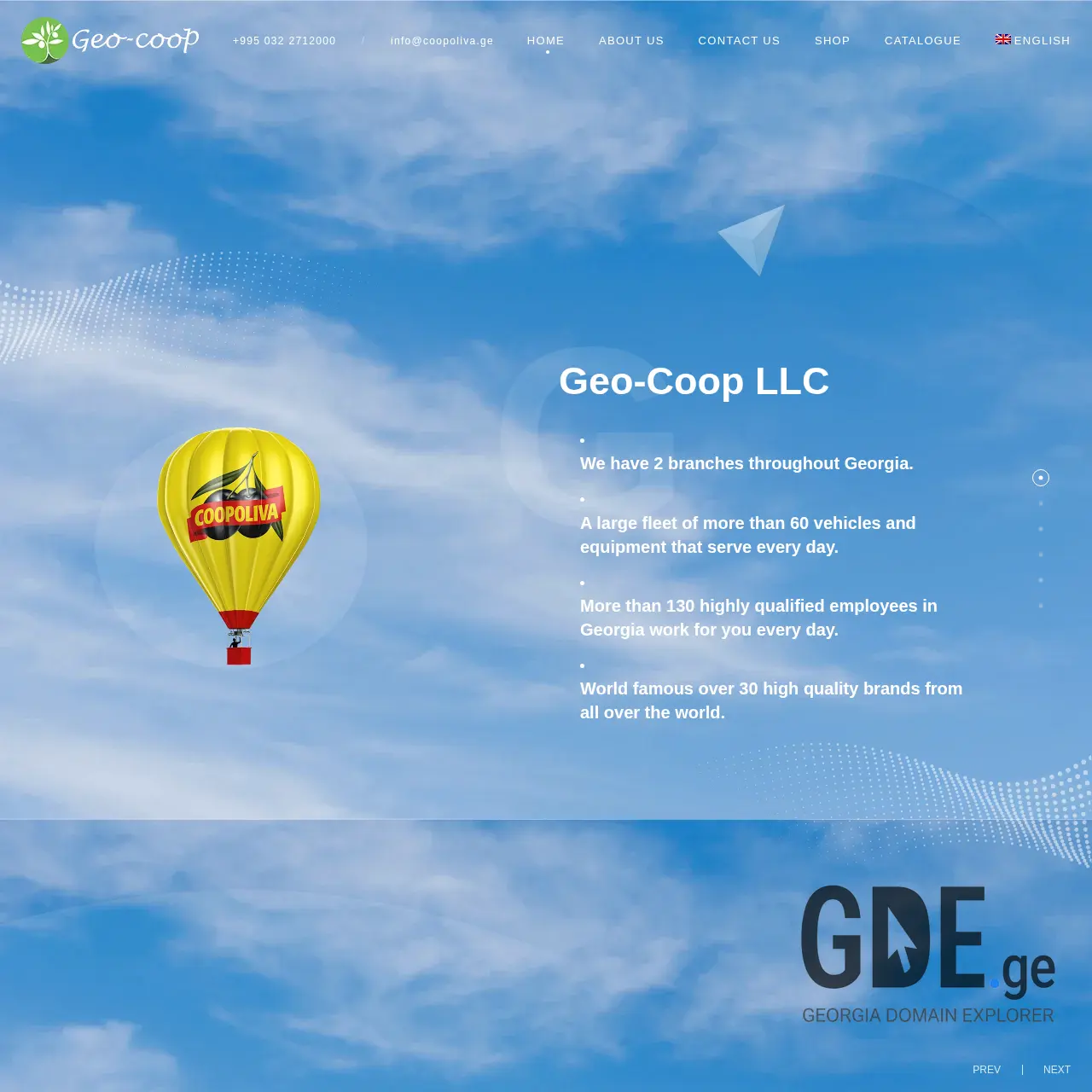 Screenshot of the site coopoliva.ge at 2025-12-18