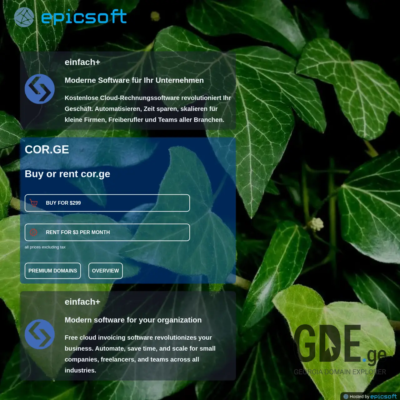 Screenshot of the site cor.ge at 2025-12-19
