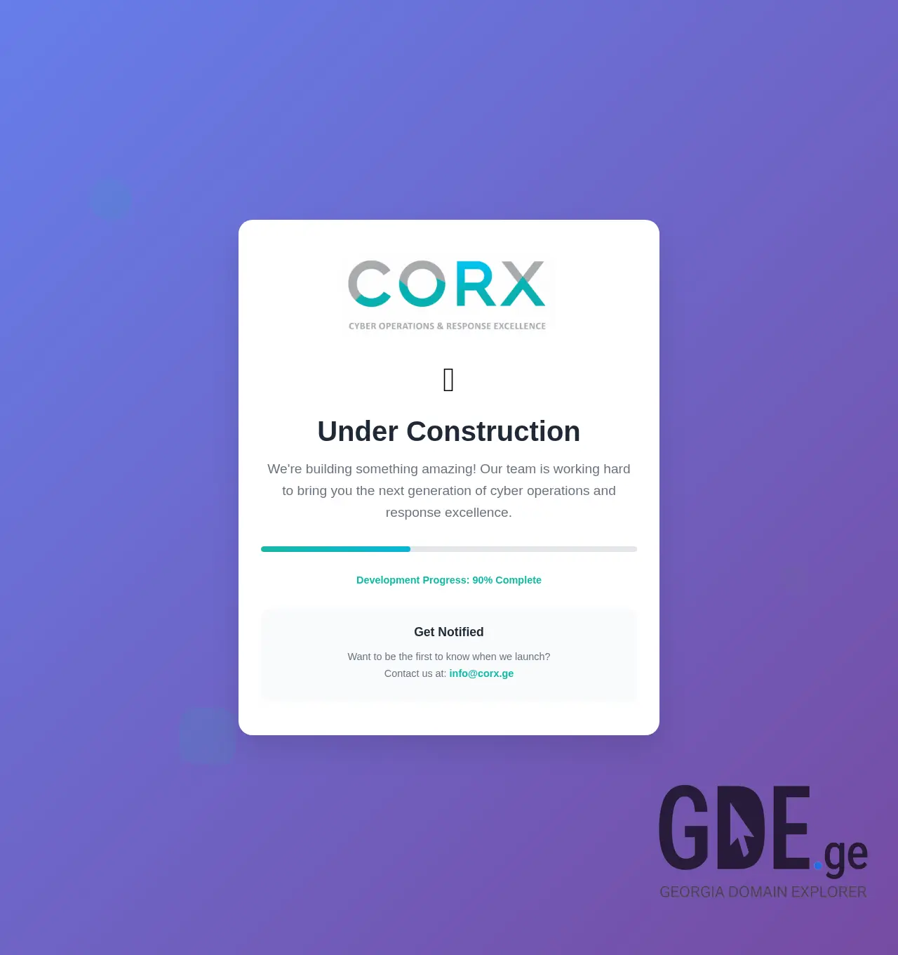 Screenshot of the site corx.ge at 2025-12-06