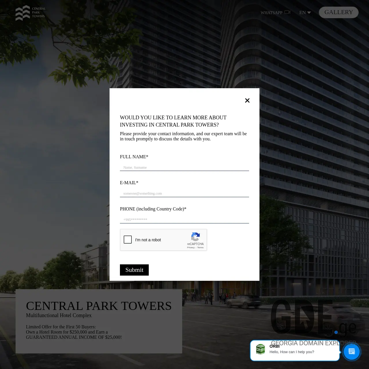 Screenshot of the site cpt.ge at 2025-12-07