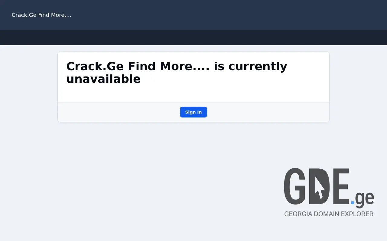 Screenshot of the site crack.ge at 2025-11-27