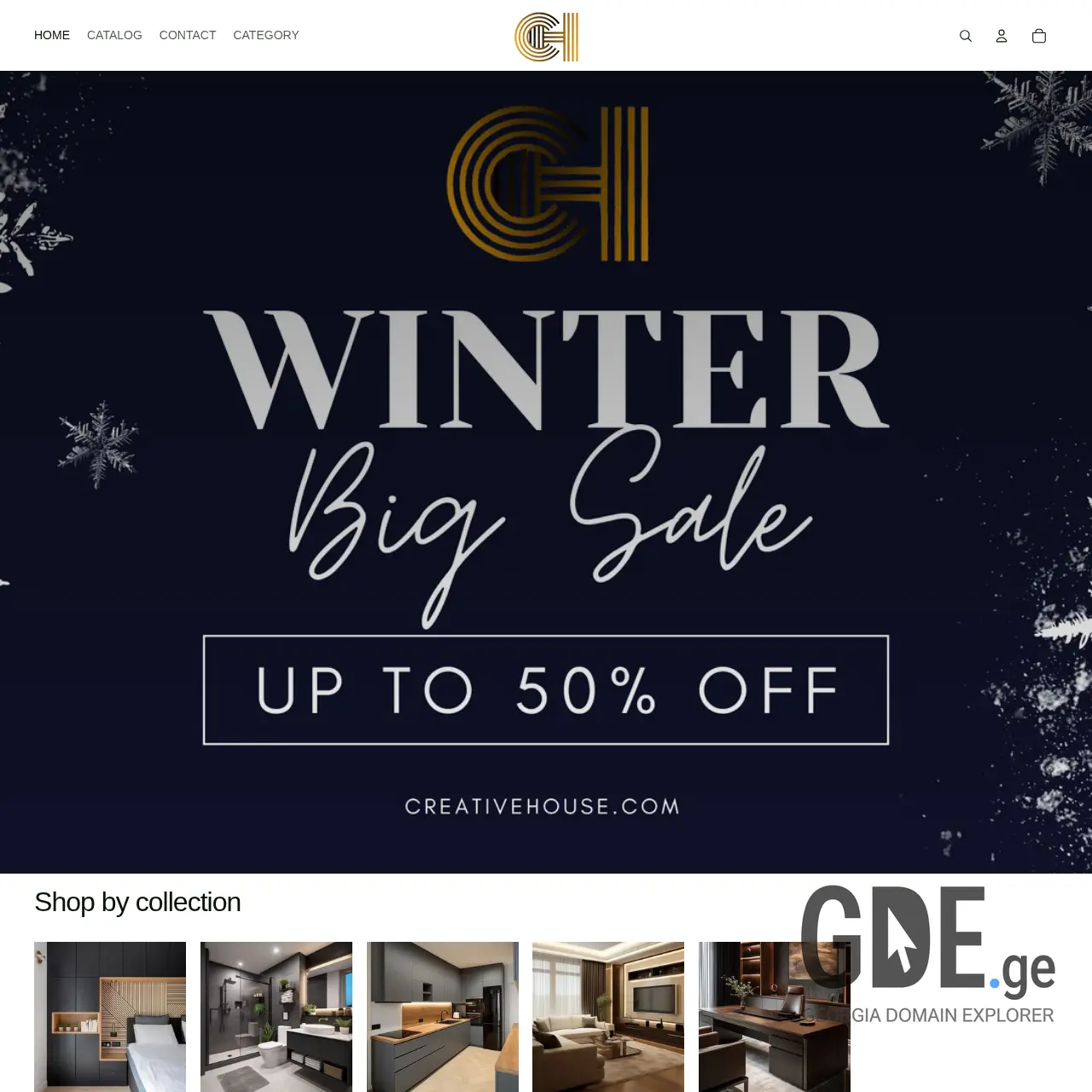 Screenshot of the site creativehouse.ge at 2026-01-02