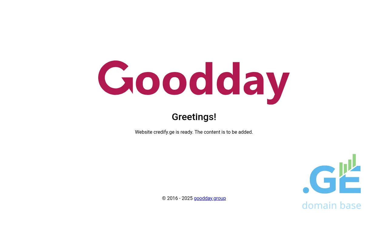 Screenshot of the site credify.ge at 2025-10-05