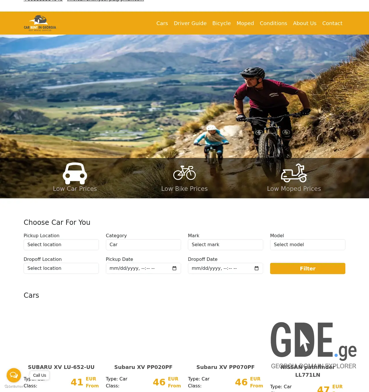 Screenshot of the site crg.ge at 2025-11-30