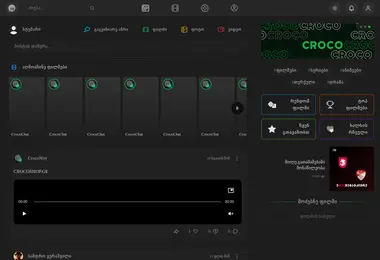 Screenshot of crocochat.ge