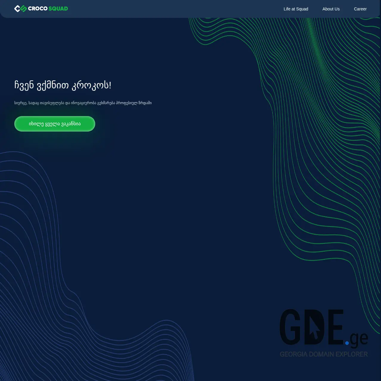 Screenshot of the site crocosquad.ge at 2025-12-07