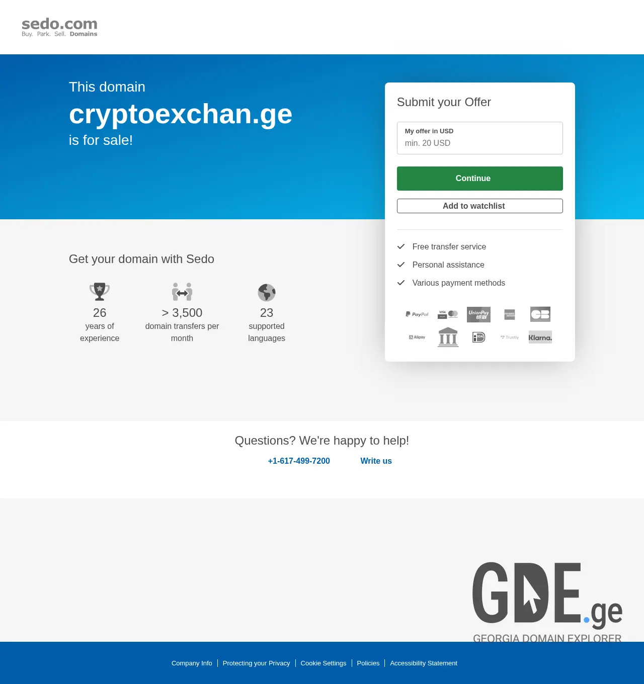 Screenshot of the site cryptoexchan.ge at 2025-11-30