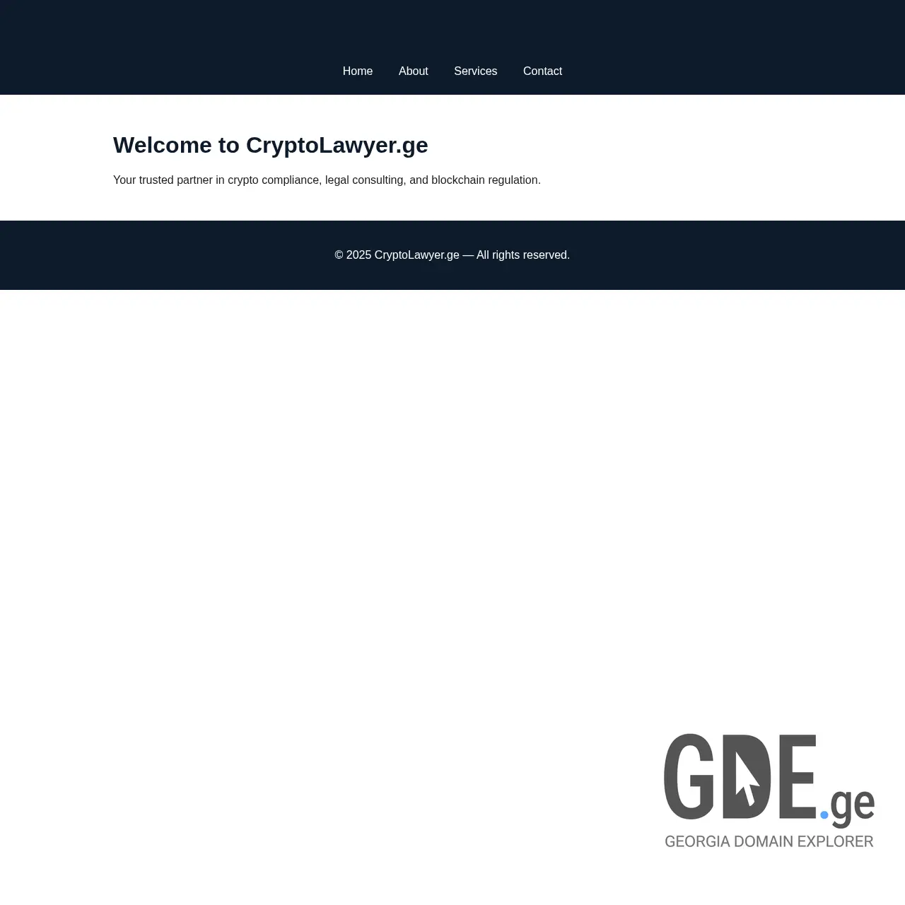 Screenshot of the site cryptolawyer.ge at 2025-12-07