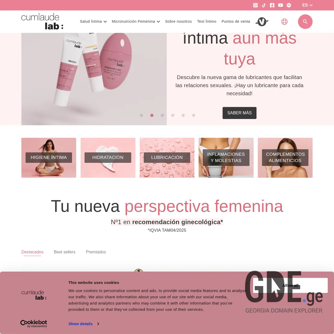 Screenshot of the site cumlaudelab.ge at 2025-12-07