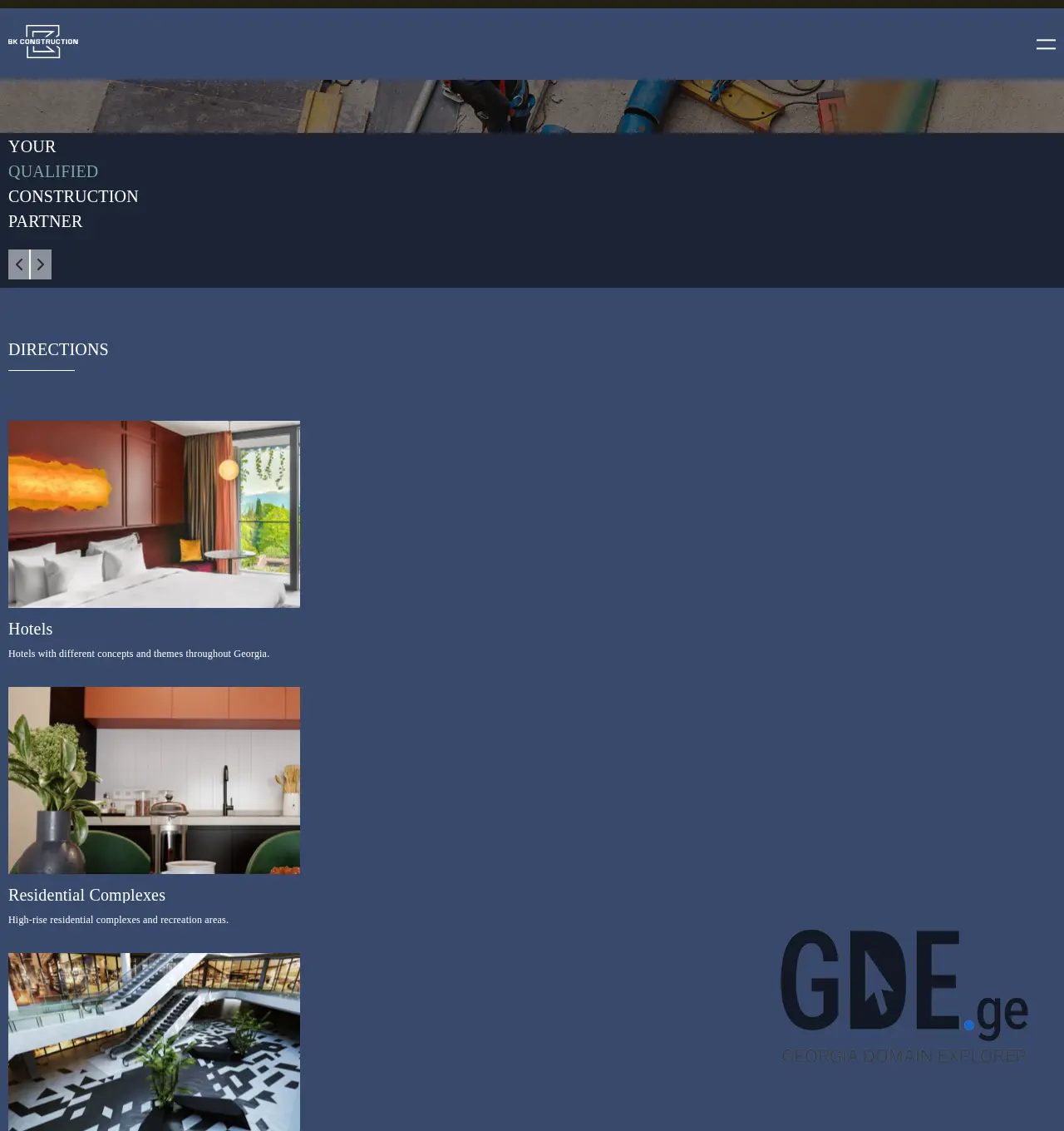 Screenshot of the site cunstruction.ge at 2025-11-30