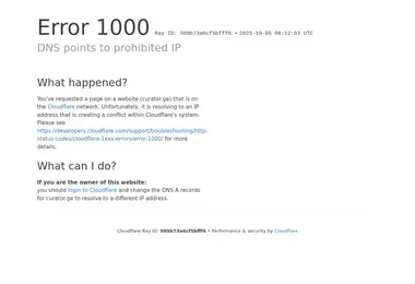 Screenshot of curator.ge
