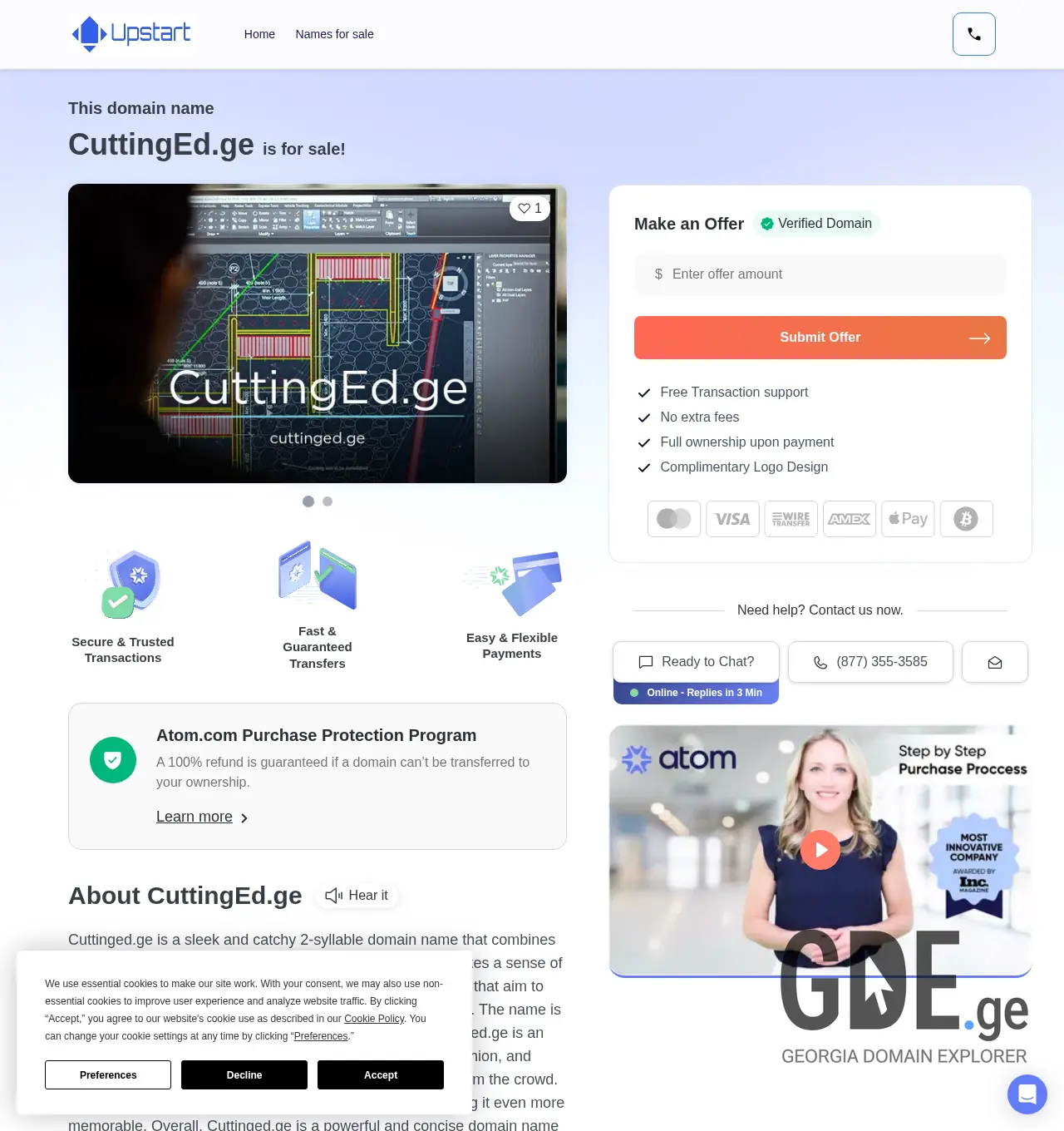 Screenshot of the site cuttinged.ge at 2025-11-30