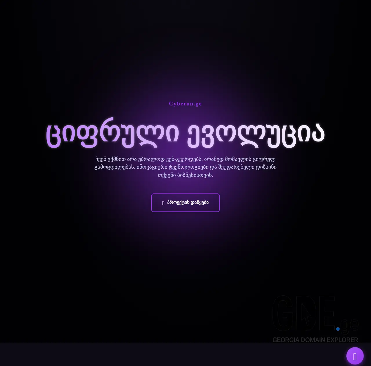 Screenshot of the site cyberon.ge at 2025-12-07