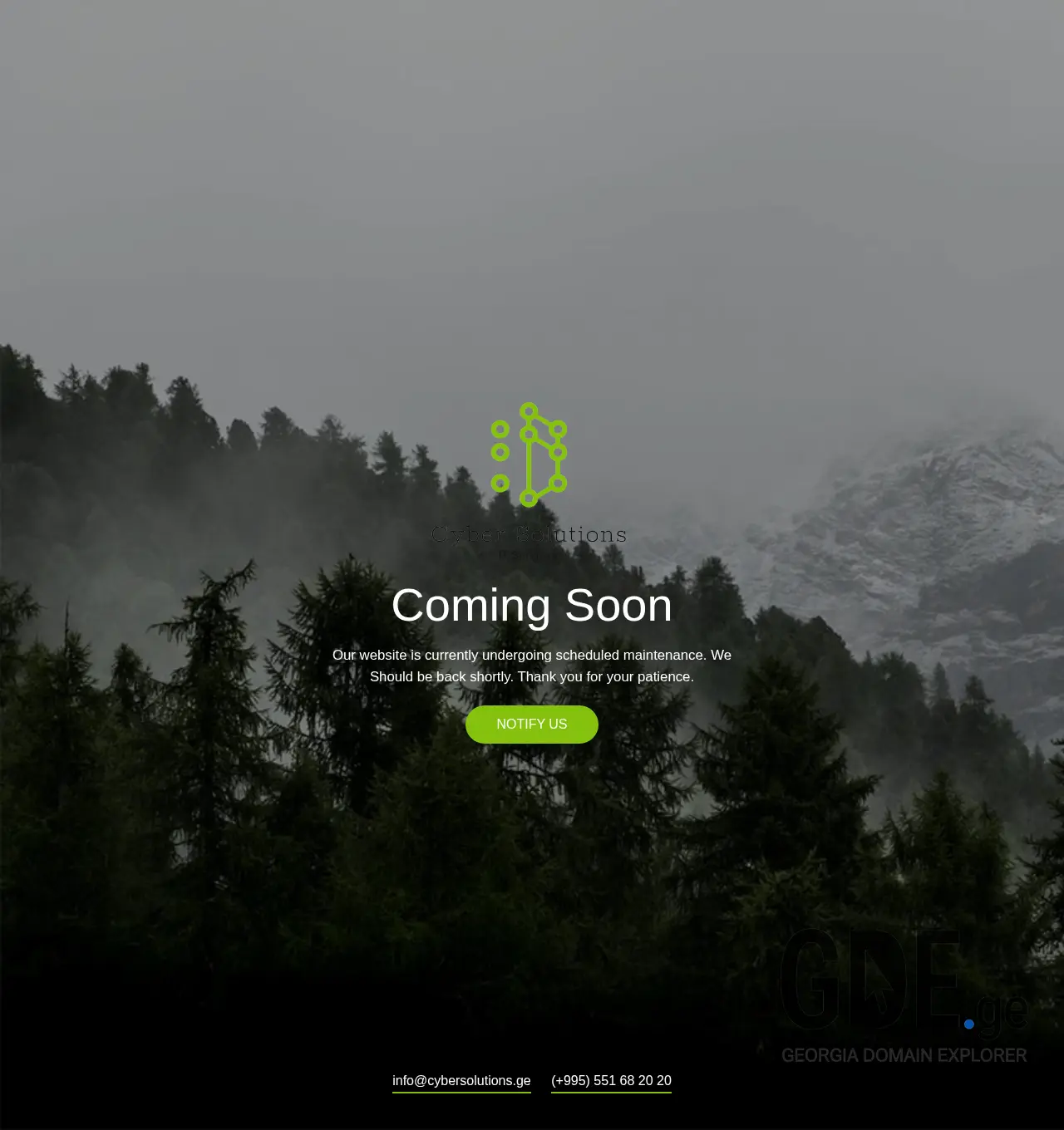 Screenshot of the site cybersolutions.ge at 2025-11-30