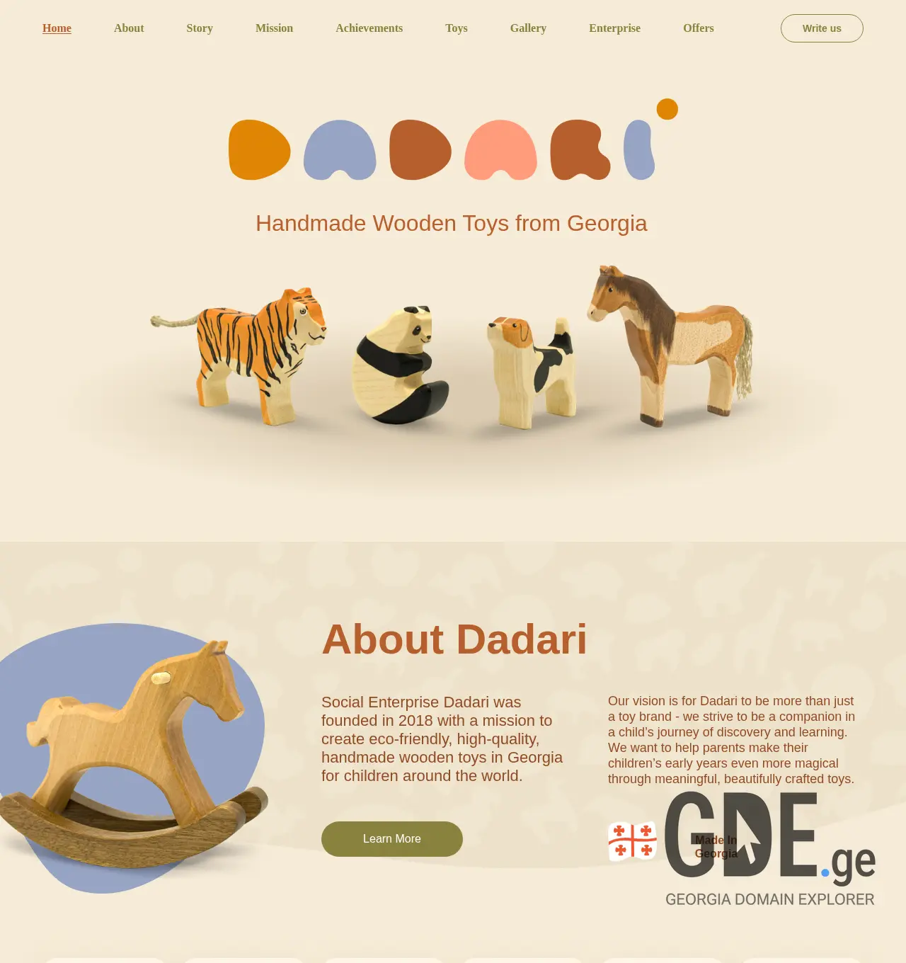 Screenshot of the site dadari.ge at 2025-11-30