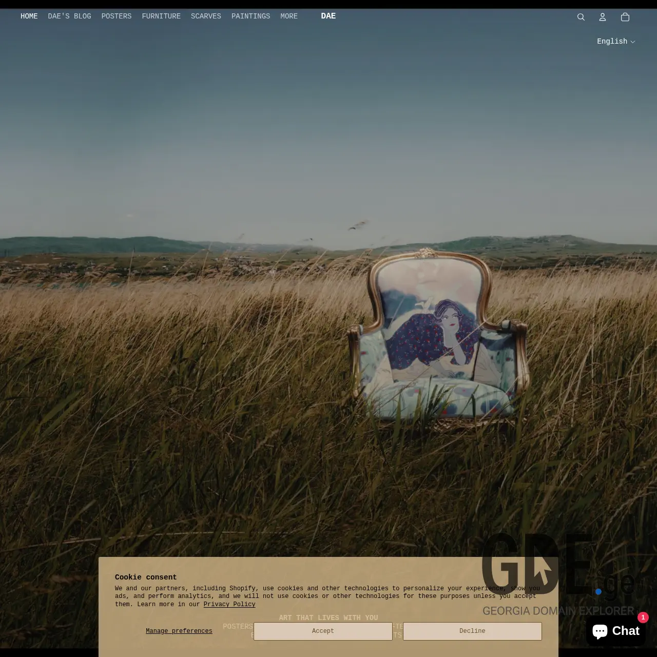 Screenshot of the site dae.ge at 2025-12-07