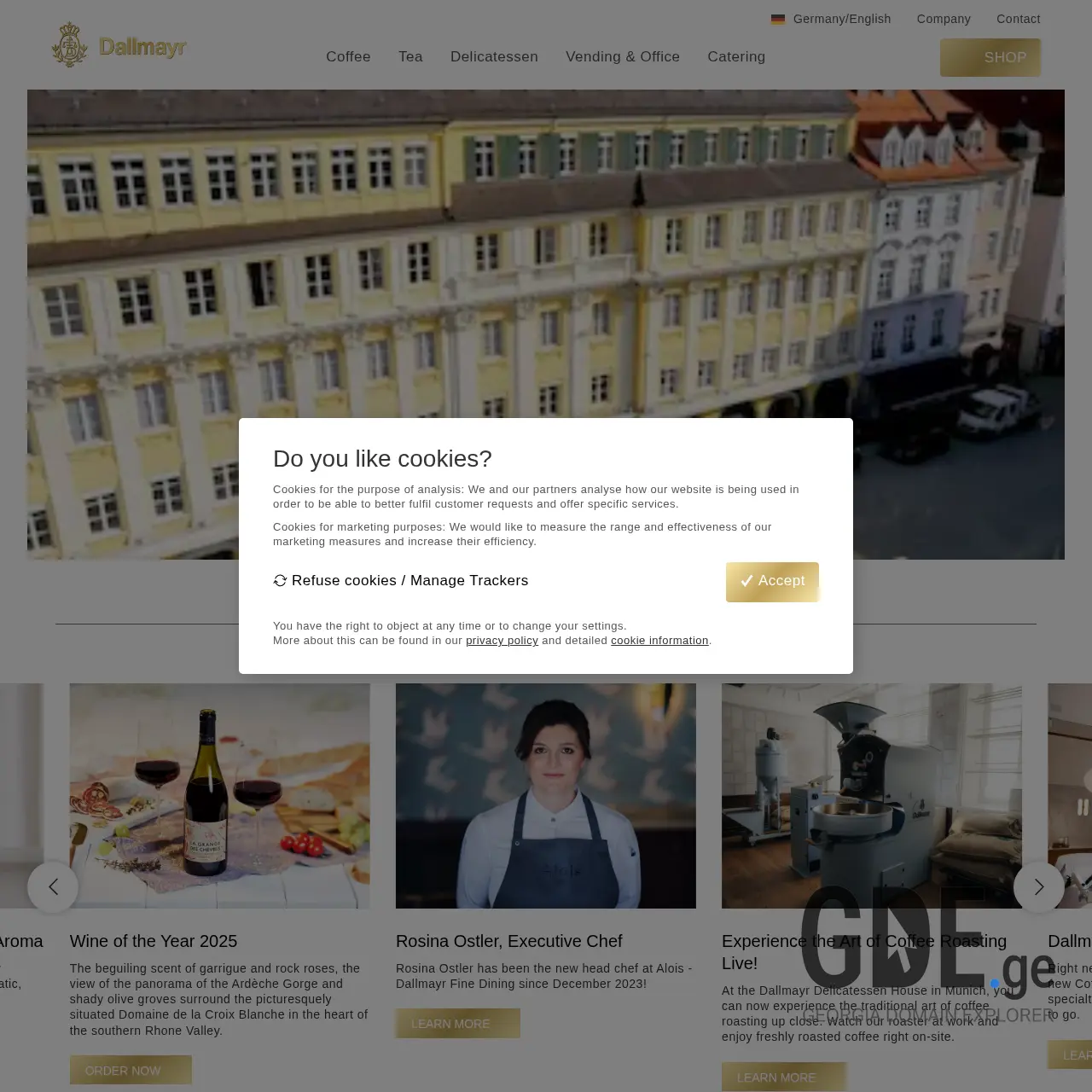 Screenshot of the site dallmayr.ge at 2025-12-07