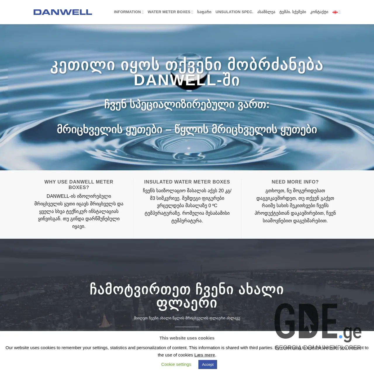 Screenshot of the site danwell.ge at 2025-12-07